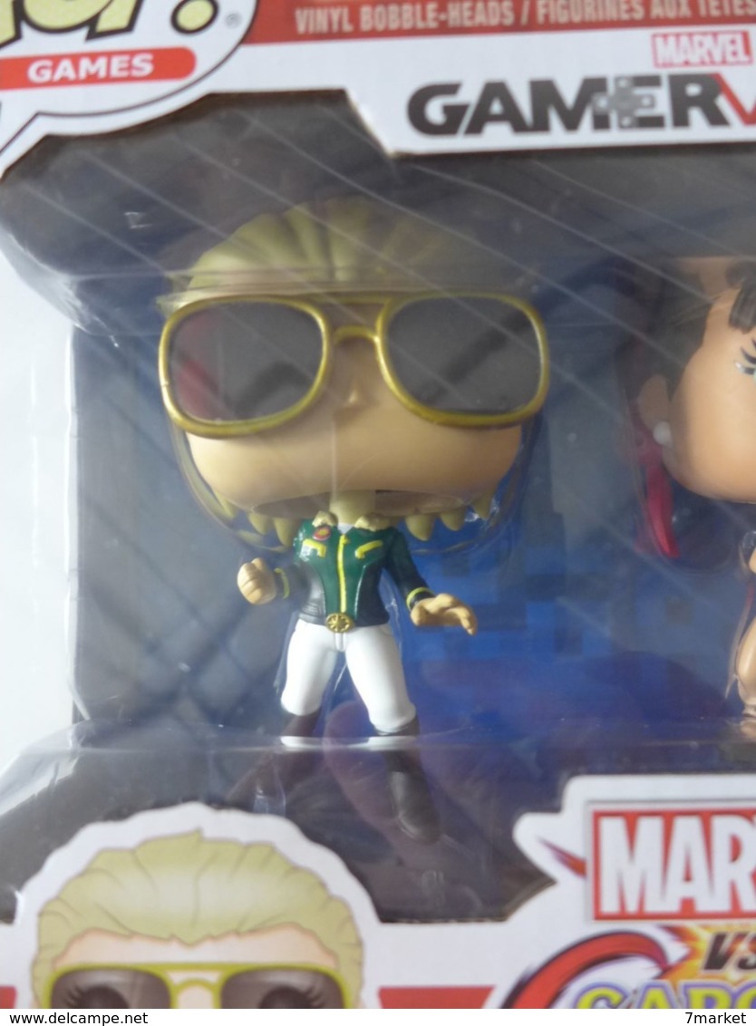 2 Figurines Pop! Game Marvel Vs Capcom -  Captain Marvel Vs Chun-Li / Special Edition TBE - Gli Eroi Della Marvel