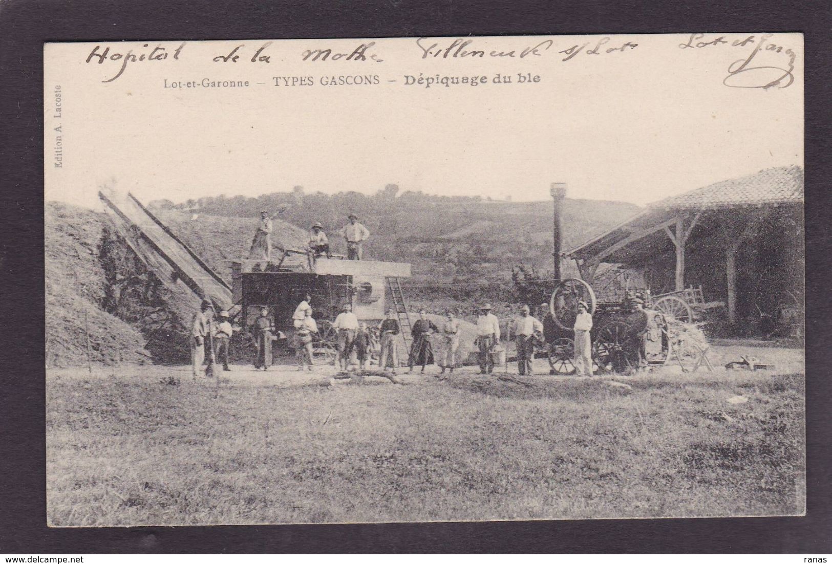 CPA Lot Et Garonne 47 Métier Batteuse écrite - Other & Unclassified