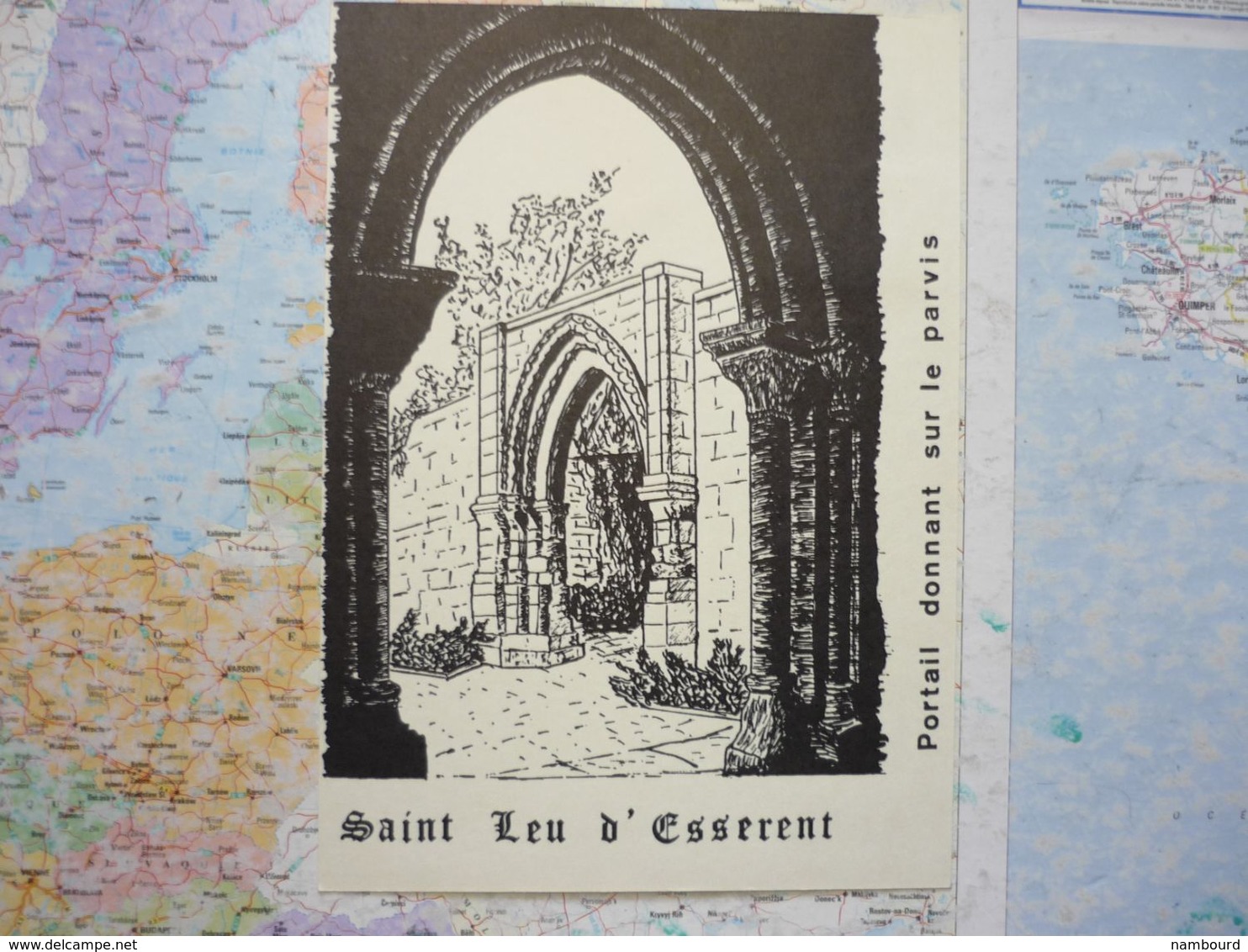 Exposition Philatélique Année Gothique En Picardie 24-27 Mai 1975 St Leu D'Esserent  /Portail Donnant Sur Le Parvis Neuf - AK Mit Aufdruck (vor 1995)