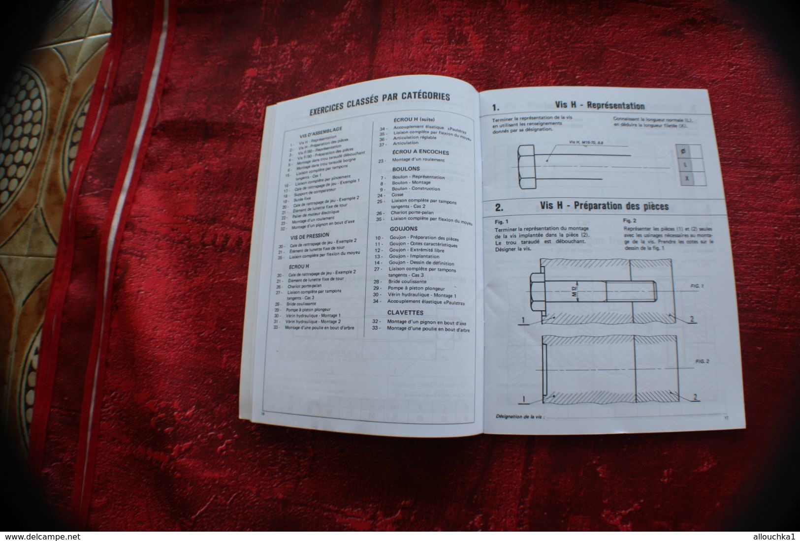 EXERCICES RAPIDES DE DESSIN INDUSTRIEL --LES ÉLÉMENTS DE LIAISON TECHNOLOGIE DE CONSTRUCTION CAHIER N° 5 - Other & Unclassified