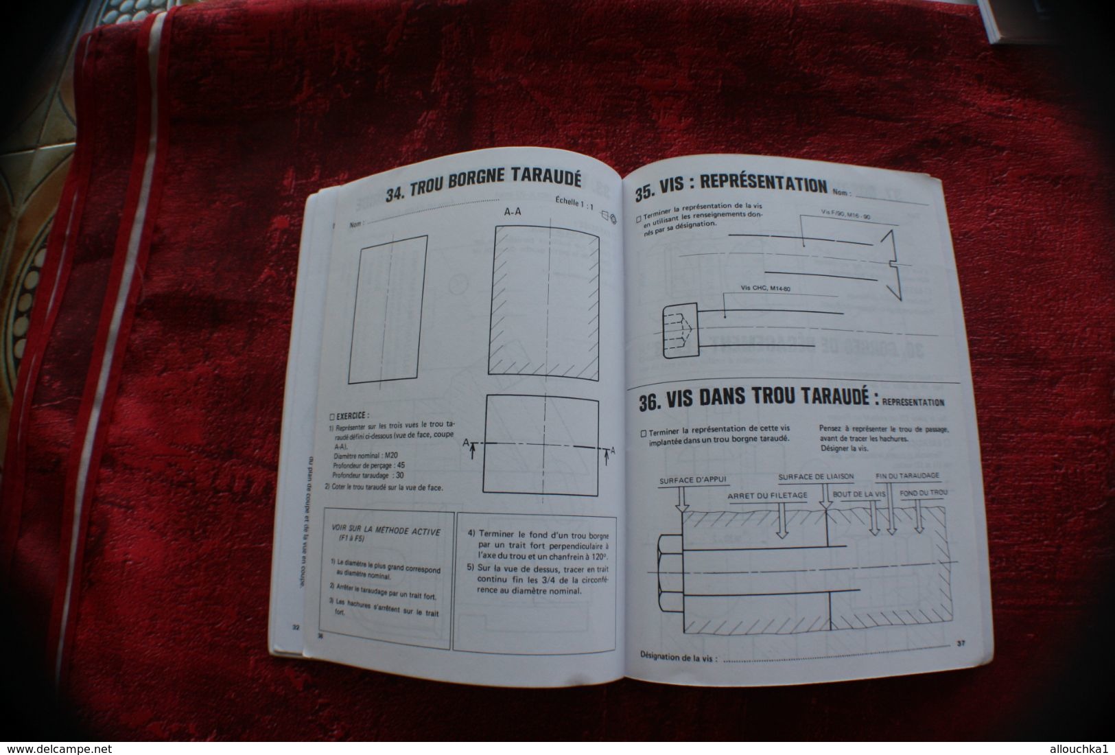 EXERCICES RAPIDES DE DESSIN INDUSTRIEL -MÉCANIQUE-LES ÉLÉMENTS DE LIAISON TECHNOLOGIE DE CONSTRUCTION CAHIER N° 2