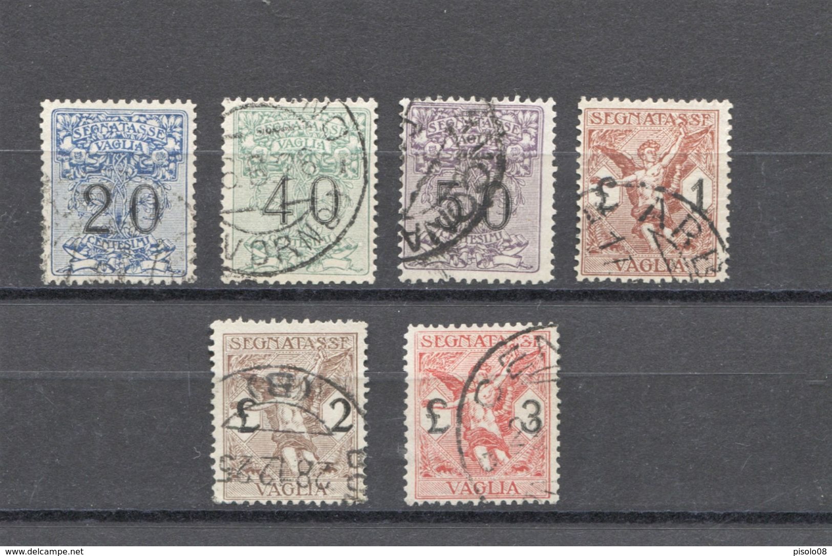 REGNO 1924 SEGNATASSE PER VAGLIA  SERIE COMPLETA ANNULLATA OTTIMO STATO - Vaglia Postale