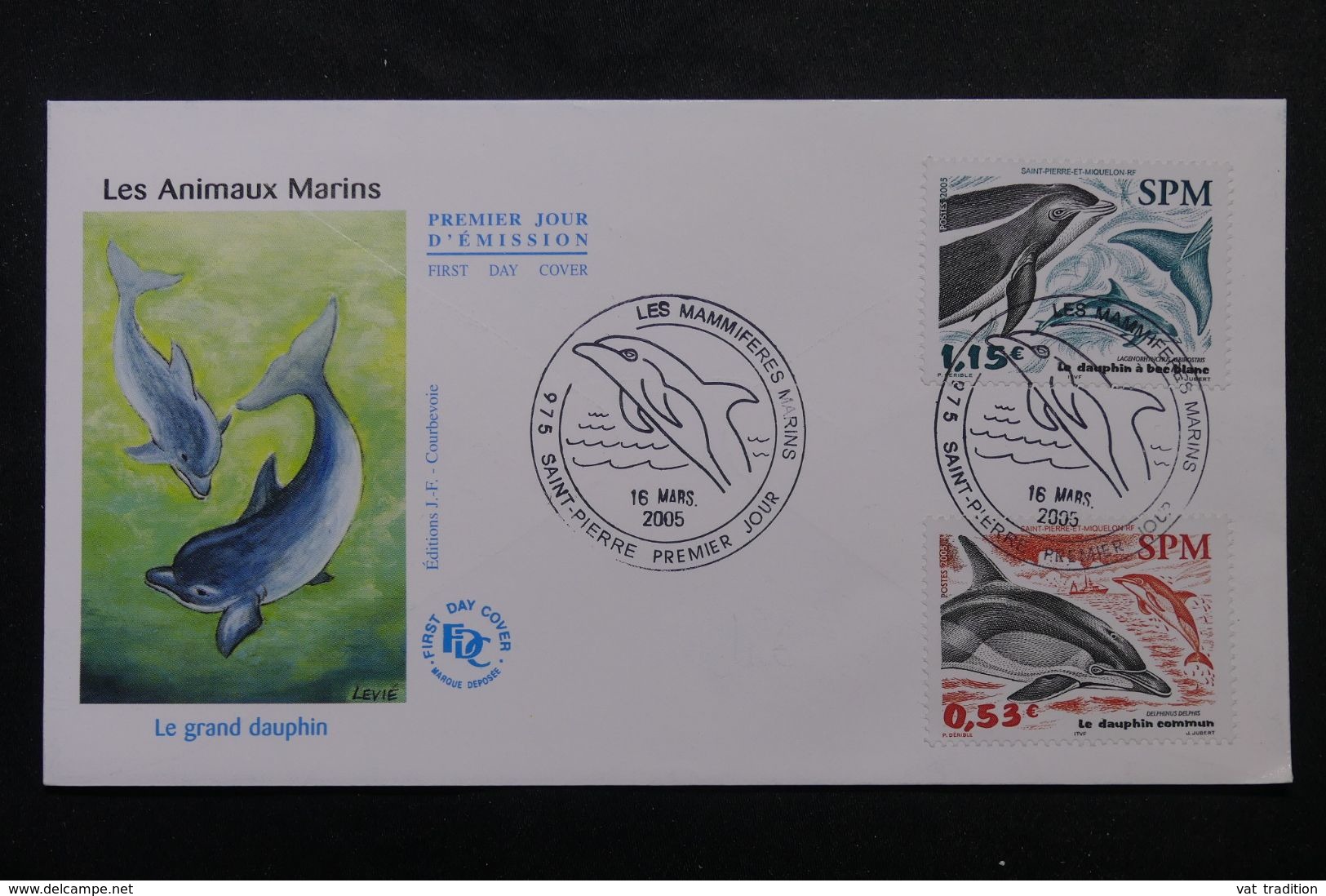 SAINT PIERRE ET MIQUELON - Enveloppe FDC En 2005 - Dauphins - L 63920 - FDC