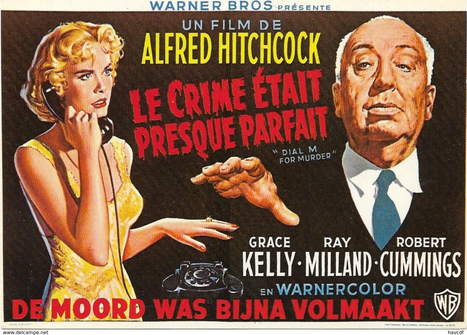 CPM - Editions F Nugeron  - E 66 - LE CRIME ETAIT PRESQUE PARFAIT, D'Alfred Hitchcock - Posters On Cards