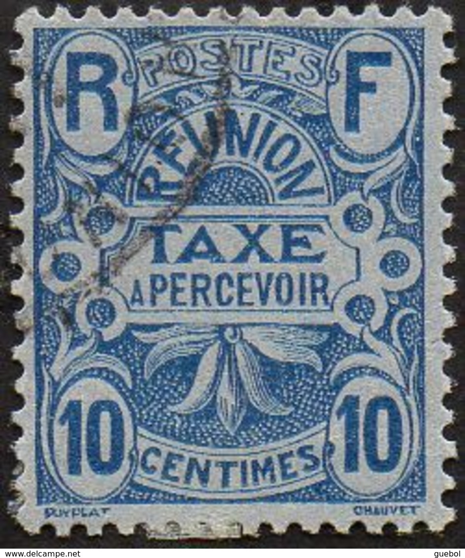 Réunion Obl. N° Taxe  7 - Emblème 10c Bleu - Postage Due