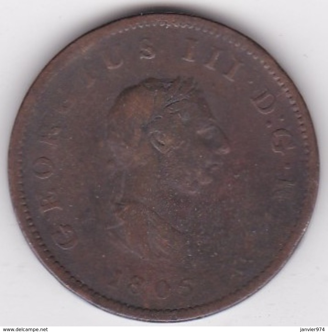 Grande-Bretagne . Half Penny 1806 . George III - B. 1/2 Penny