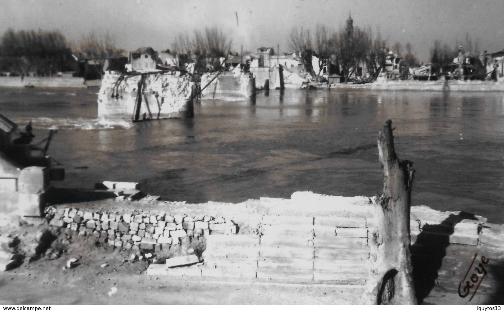 Photo George St-Gilles - 1944 - Bombardement Et Démolition Du Pont De Trinquetaille Sur Le Rhône à ARLES - TBE - War, Military