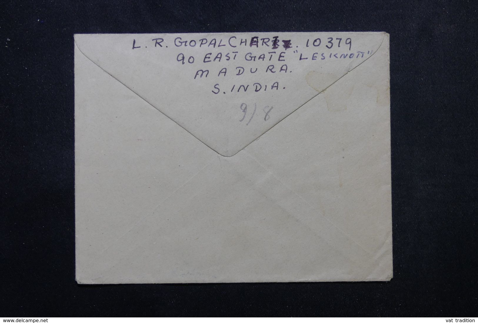 INDE - Entier Postal + Compléments De Madura Pour Le Danemark En 1952 - L 63963 - Buste