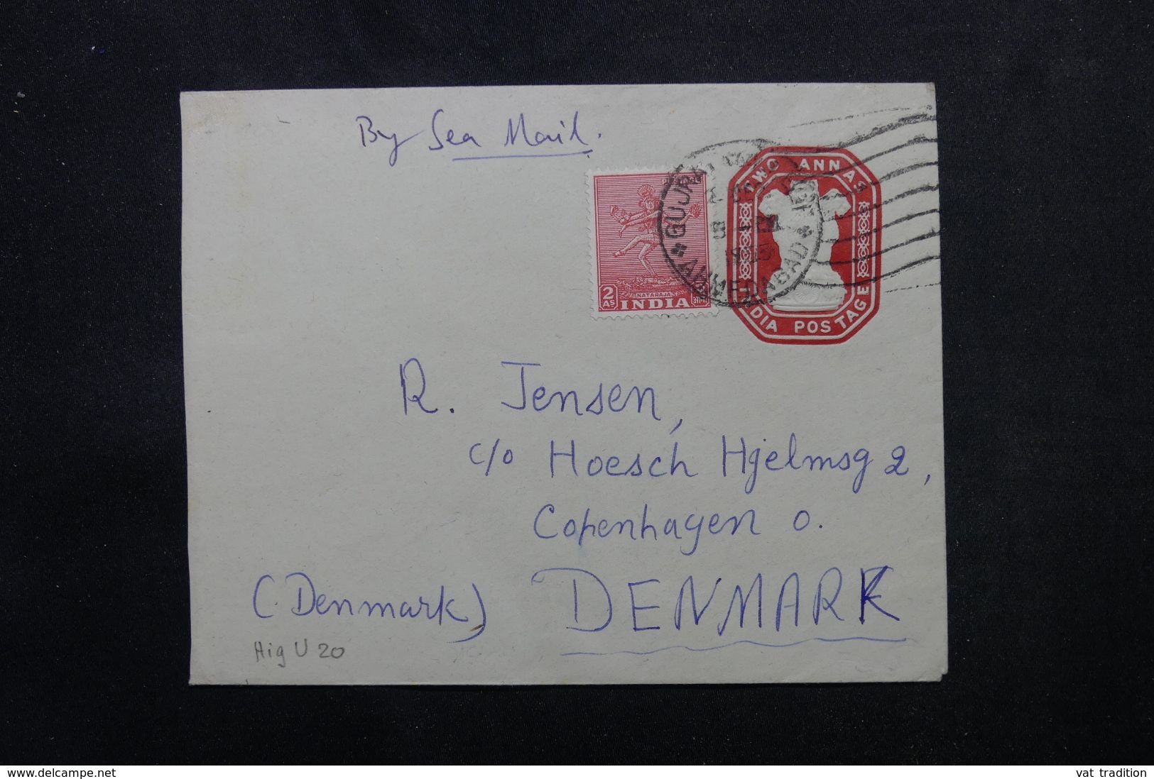 INDE - Entier Postal + Compléments De Ahmedabad  Pour Le Danemark En 1953 - L 63965 - Covers