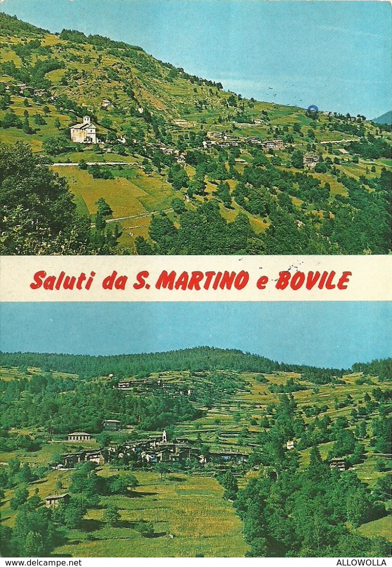 8429" SALUTI DA S. MARTINO E BOVILE "-CARTOLINA POSTALE ORIGINALE SPEDITA - Souvenir De...