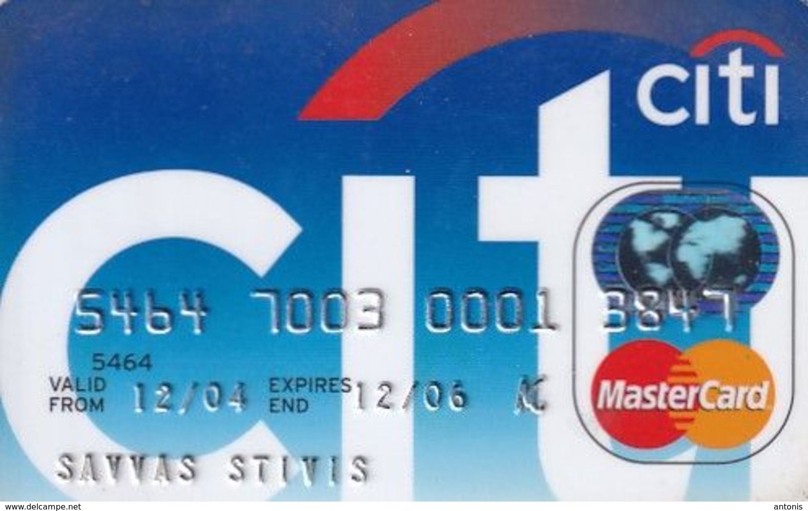 GREECE - CitiBank(reverse Schlumberger), MasterCard, 09/03, Used - Cartes De Crédit (expiration Min. 10 Ans)