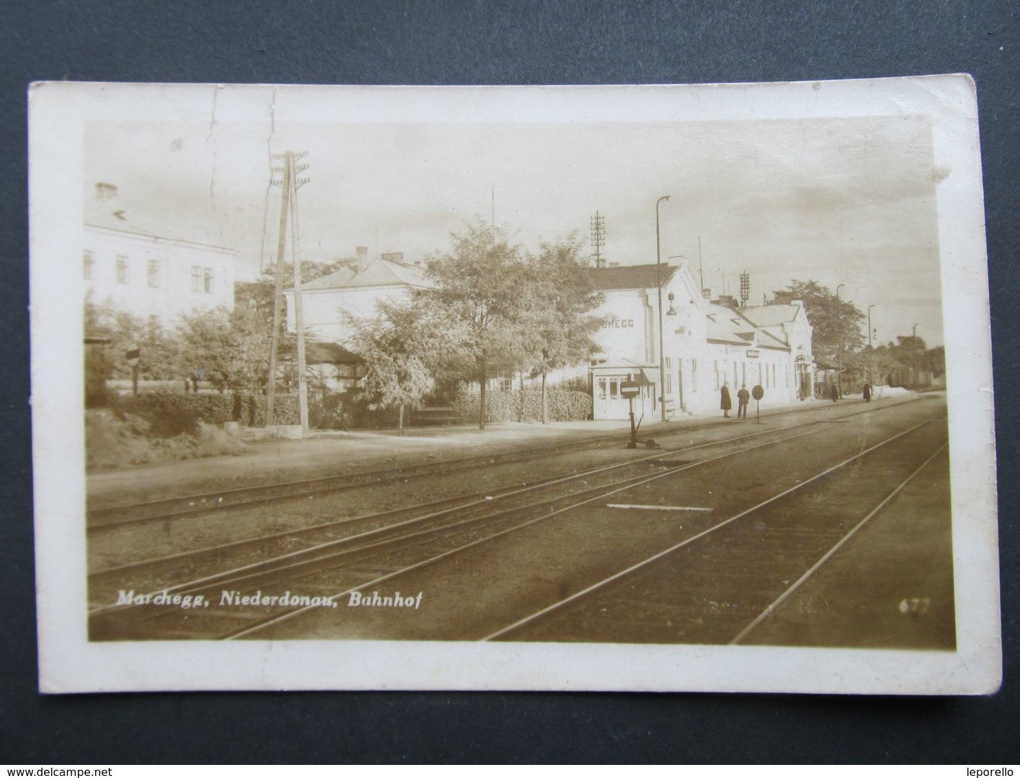 AK MARCHEGG B. Gänserndorf Bahnhof Ca.1940  //  D*44616 - Gänserndorf