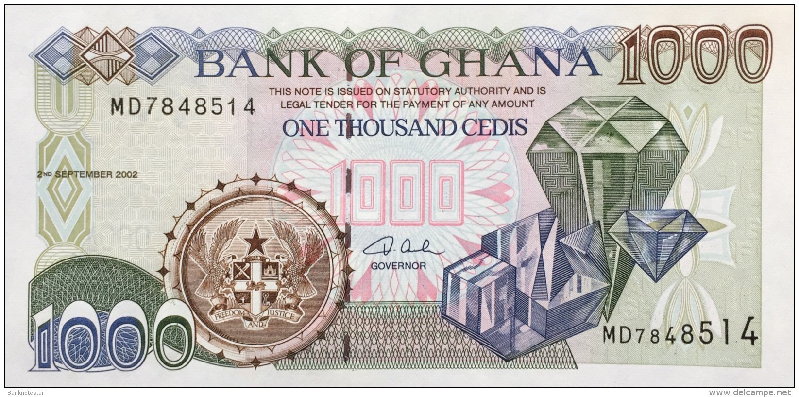 Ghana 1.000 Cedis, P-32h (2.9.2002) - UNC - Ghana