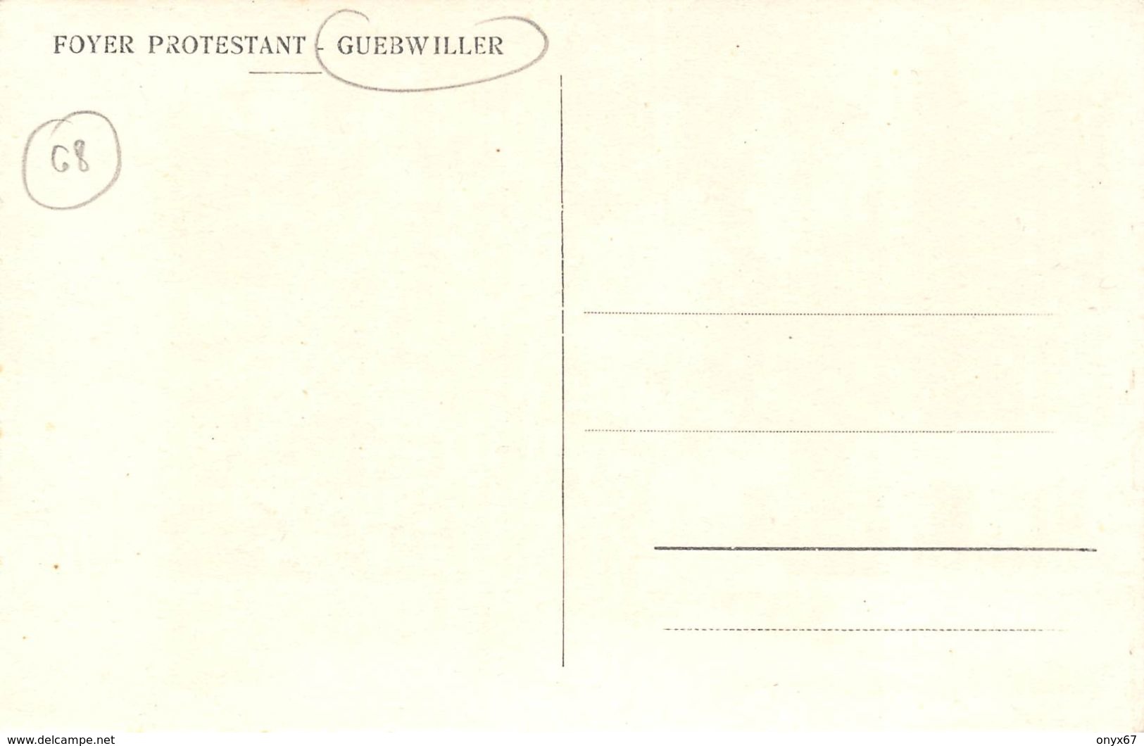 GUEBWILLER (68-Haut-Rhin) Foyer Protestant N° 1- DESSIN-DESSINEE-ILLUSTRATEUR 2 SCANS - Guebwiller