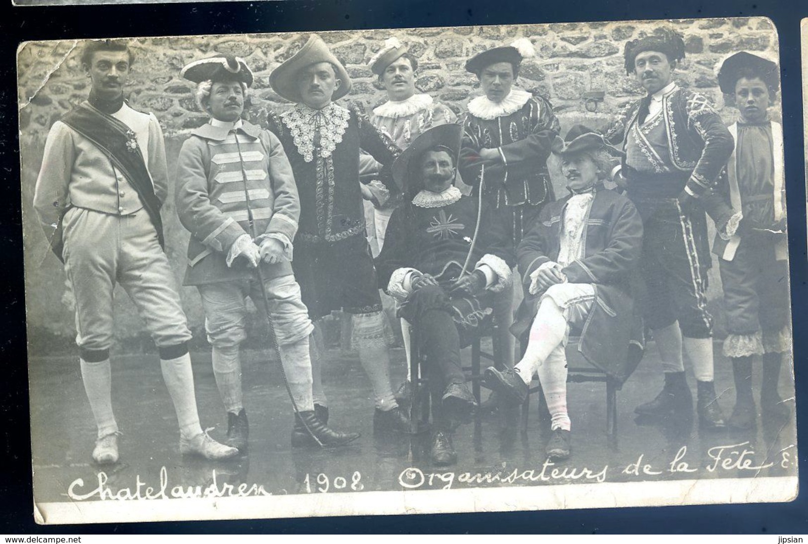 Cpa Carte Photo Du 22 Chatelaudren En 1908 Organisateur De La Fête   AVR20-171 - Châtelaudren