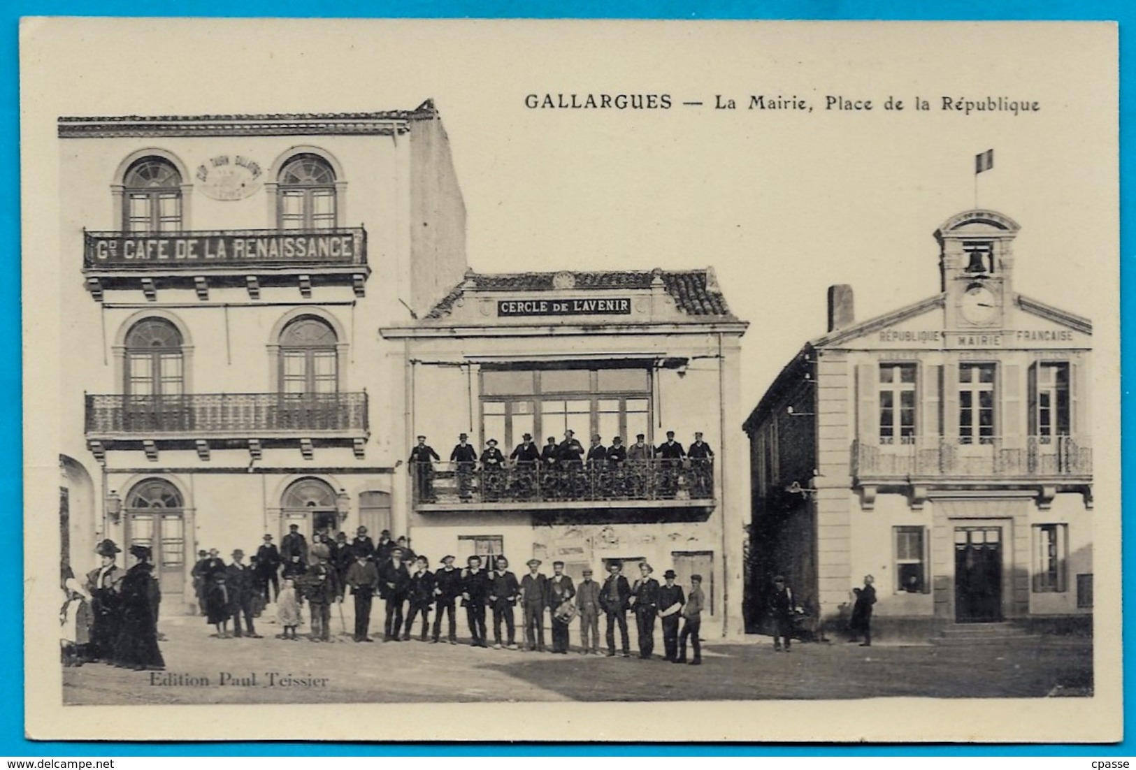 CPA 30 GALLARGUES - La Mairie, Place De La République ° Edition Paul Teissier - Gallargues-le-Montueux