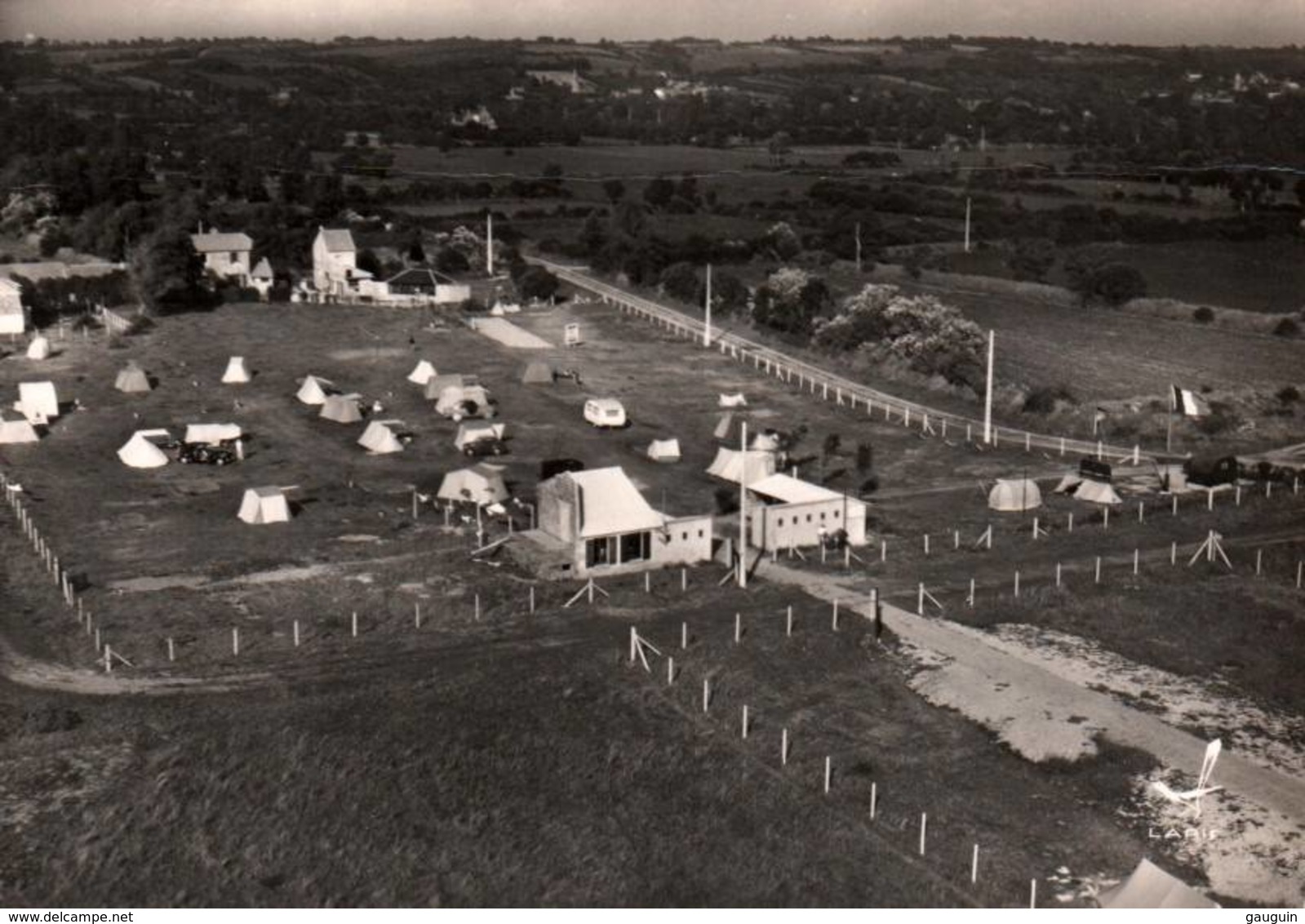 CPSM - St JEAN De LA RIVIERE - Le CAMPING Du PRE-NORMAND - En Avion Au Dessus De .... - Edition Lapie (trace Pli) - Autres & Non Classés