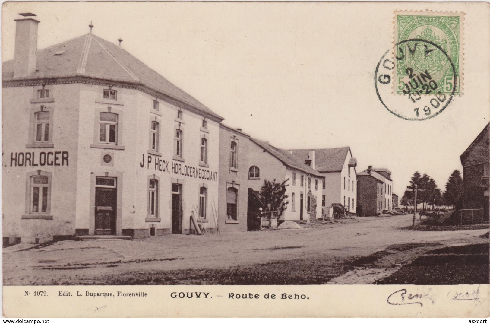 Gouvy Route De Beho - Horloger 1906 - Gouvy