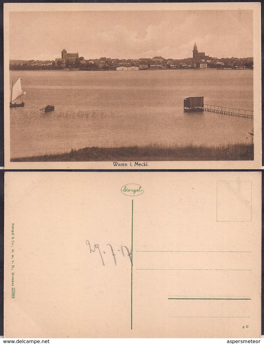 Waren (Müritz) - Postkarte - Panorama - Circa 1917 - Non Circulee - Cygnus - Waren (Mueritz)