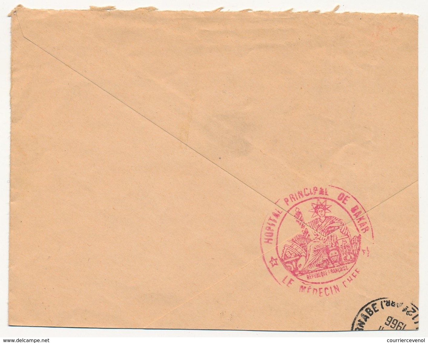 SENEGAL - Enveloppe - Courrier Reco. Affranchi Timbres Officiels -  Dakar RP / Hopital Principal De Dakar 1966 - Senegal (1960-...)