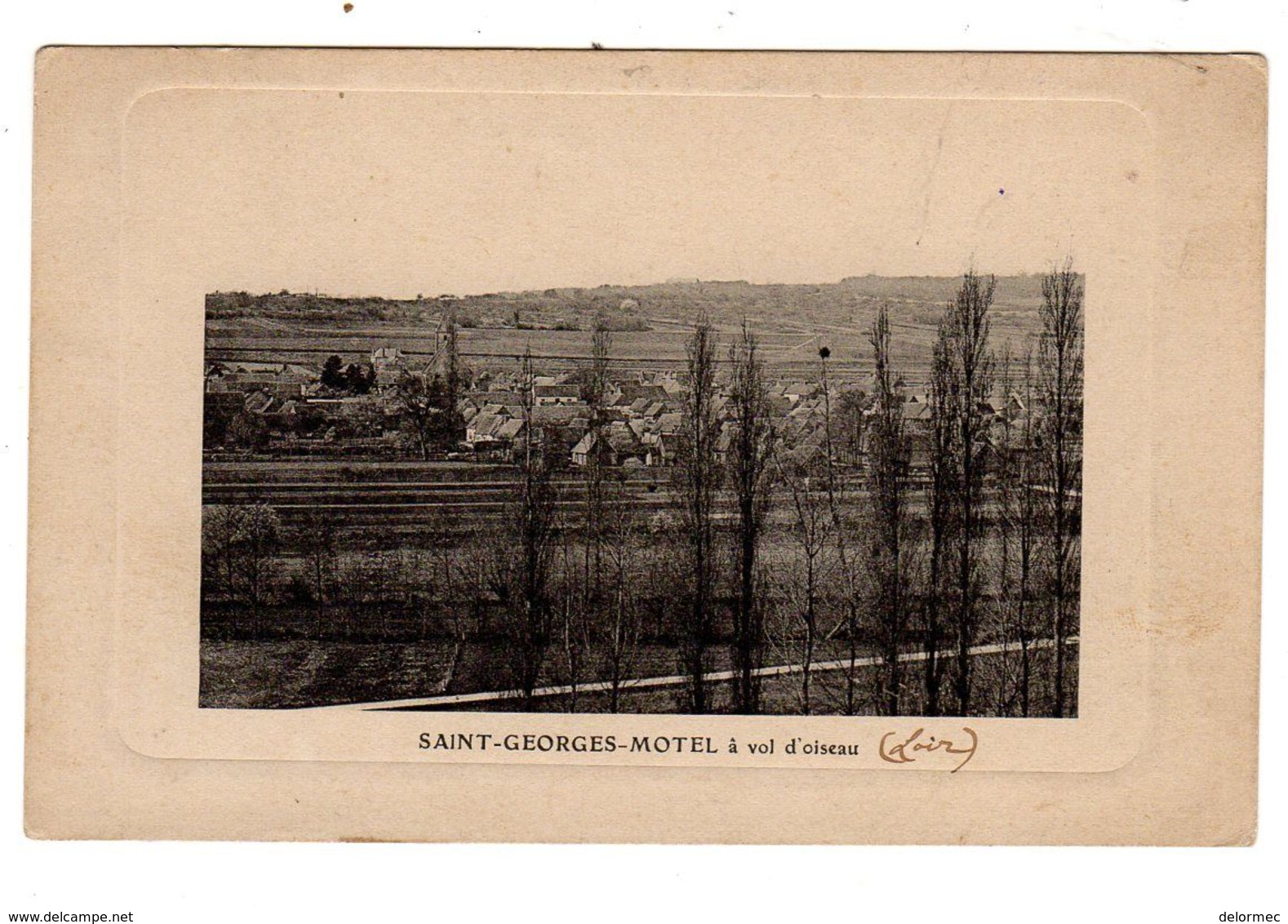 CPA Saint Georges Motel 27 Eure Ville à Vol Oiseau Vue Aérienne éditeur Guillaume Non écrite Mention Manuscrite : Loir - Saint-Georges-Motel