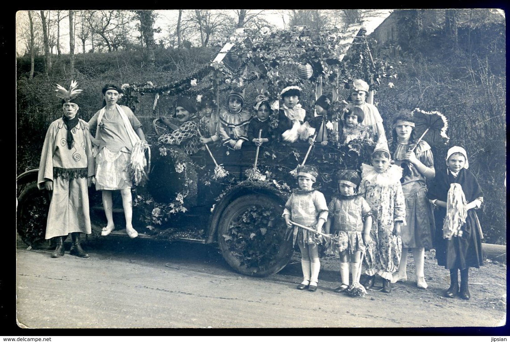 Cpa Carte Photo Du 22 Chatelaudren Fête Des Fleurs En Mai 1927 Char Fleuri Louis Jouanard     AVR20-171 - Châtelaudren