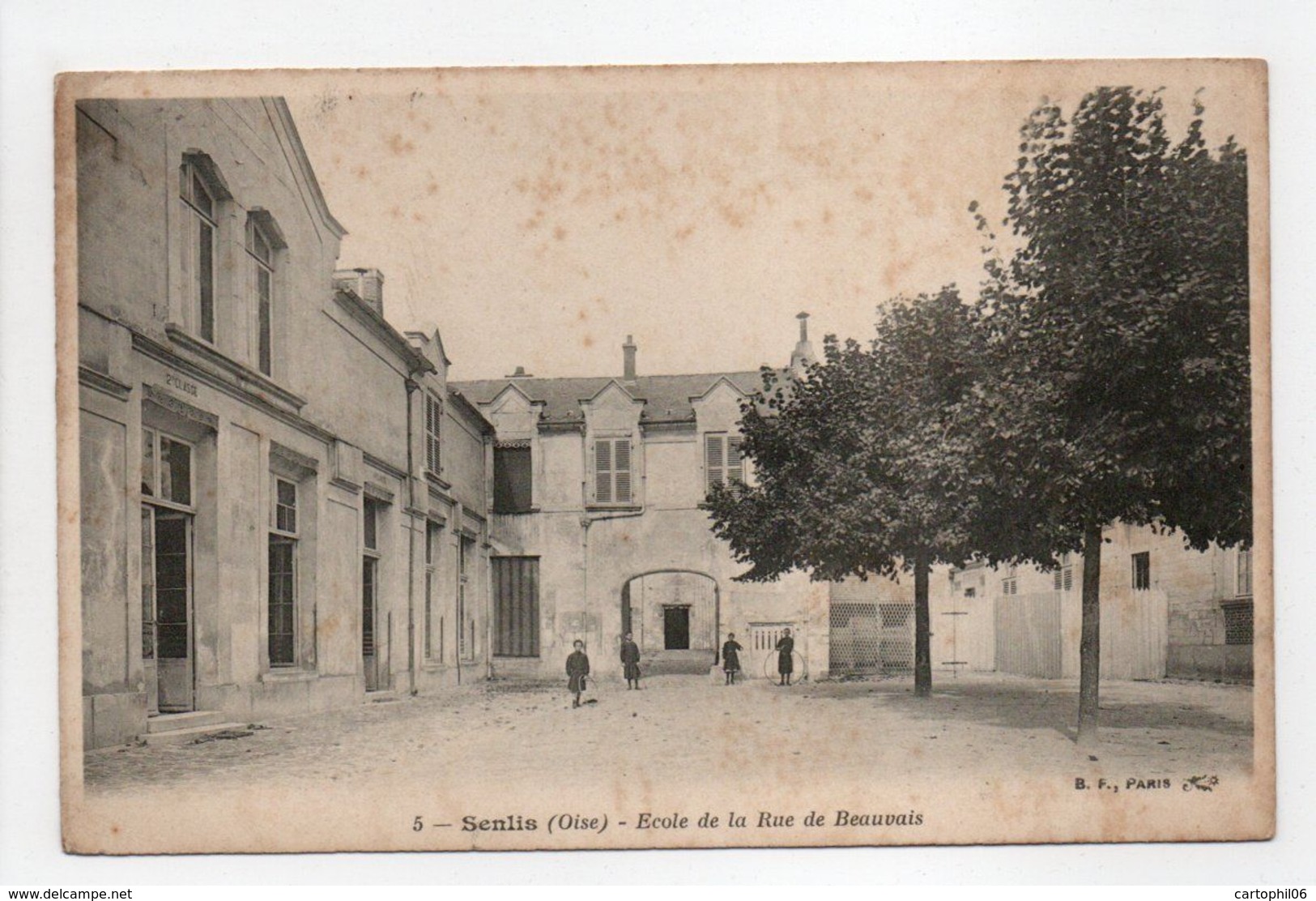 - CPA SENLIS (60) - Ecole De La Rue De Beauvais 1907 - Edition B. F. N° 5 - - Senlis