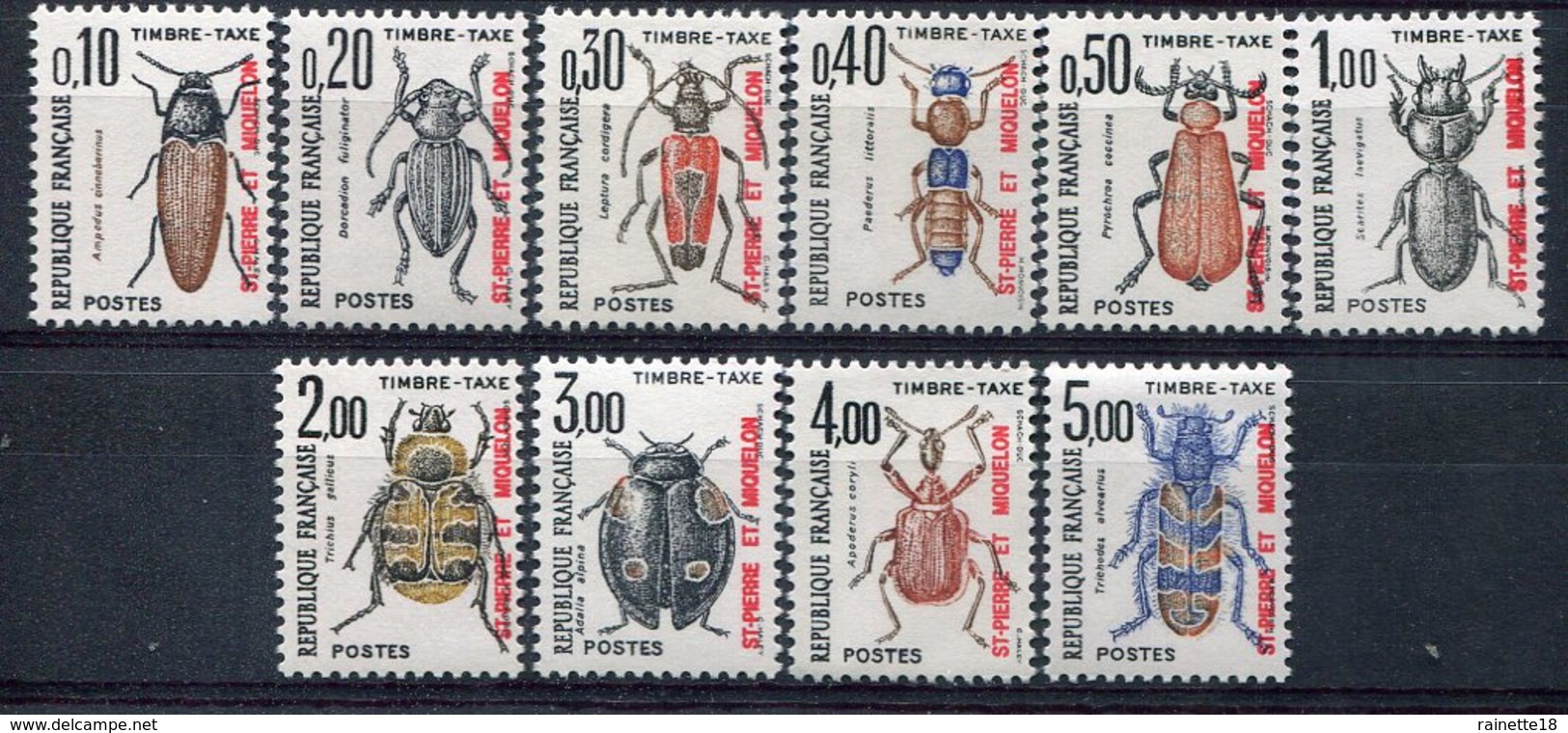 Saint-Pierre Et Miquelon     Taxes    Insectes       82/91 ** - Timbres-taxe