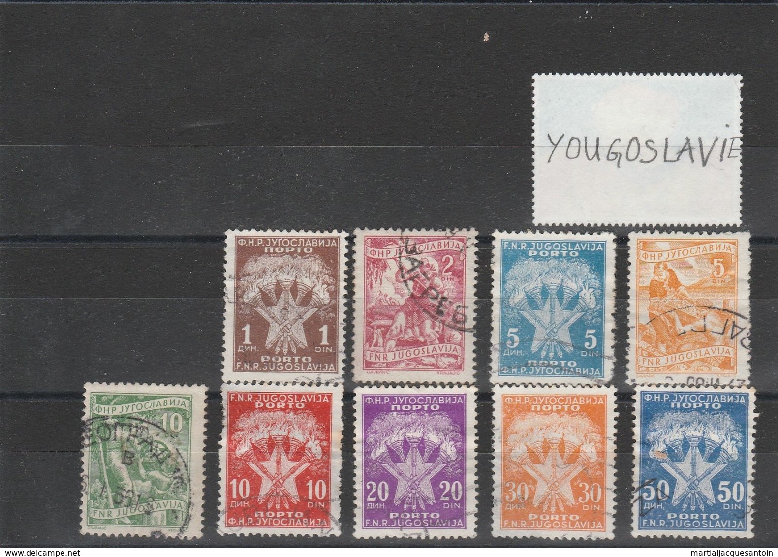 YOUGOSLAVIE / JUGOSLAVIJA OBLITERE 9 TIMBRES DIFFERENTS - Collections, Lots & Series