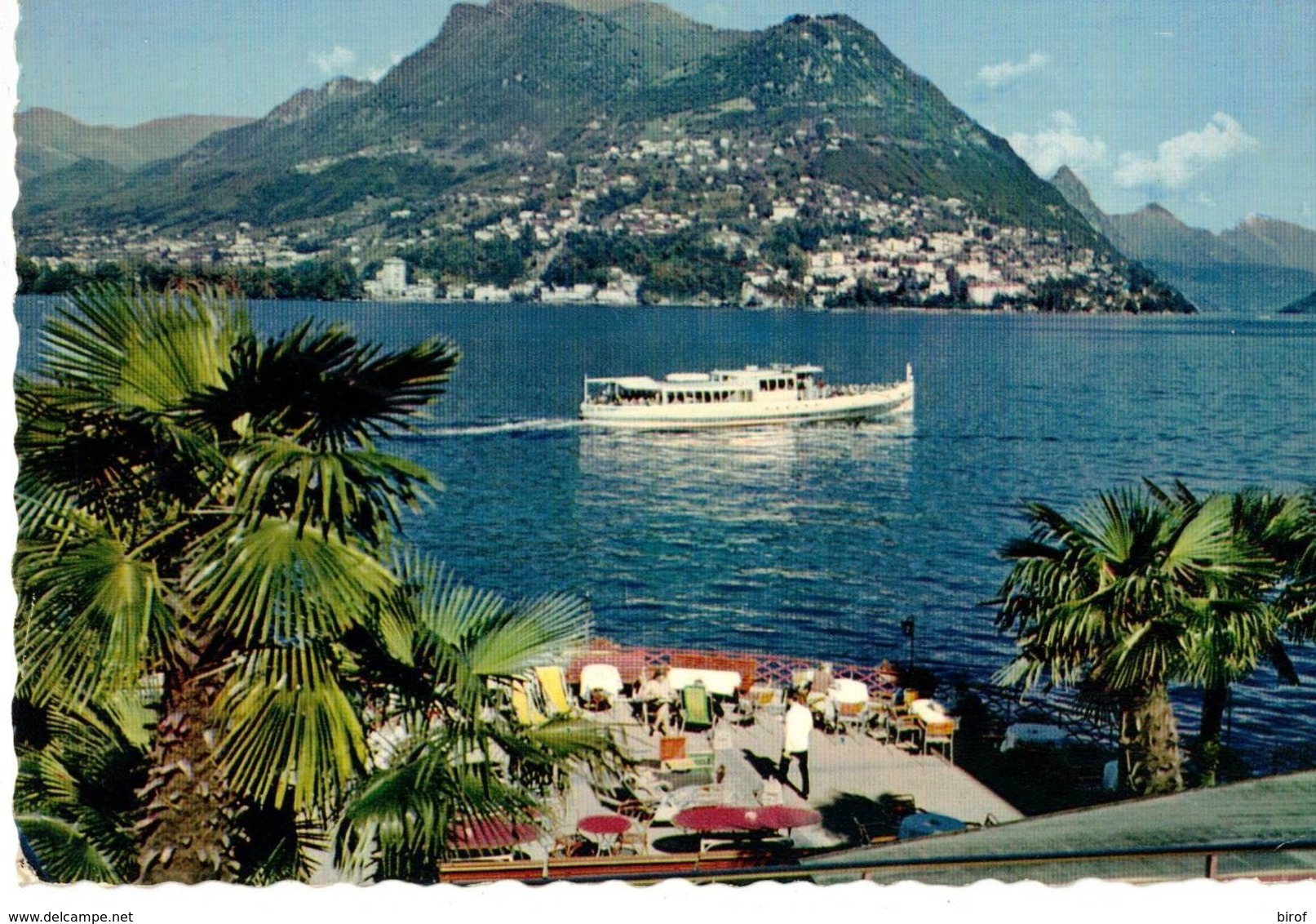 LUGANO - VISTA DA PARADISO CON CASTAGNOLA E MONTE BRE'  (SVIZZERA) - Paradiso