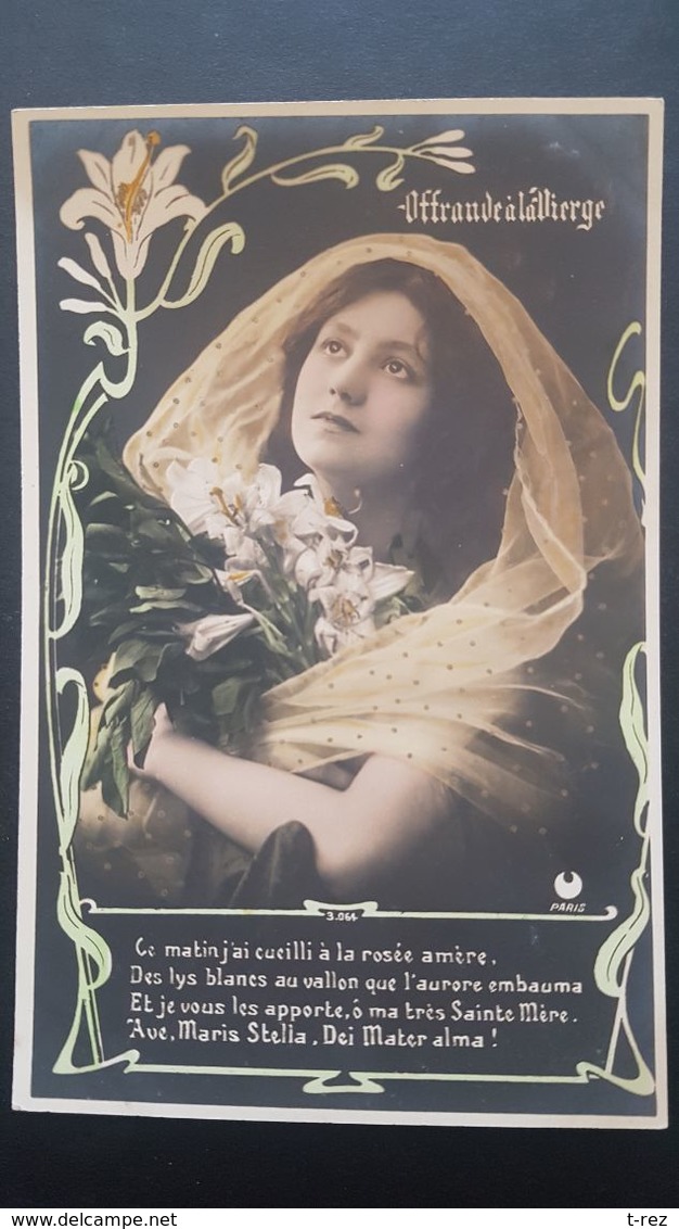 Femme Offrande à La Vierge Art Nouveau - Femmes