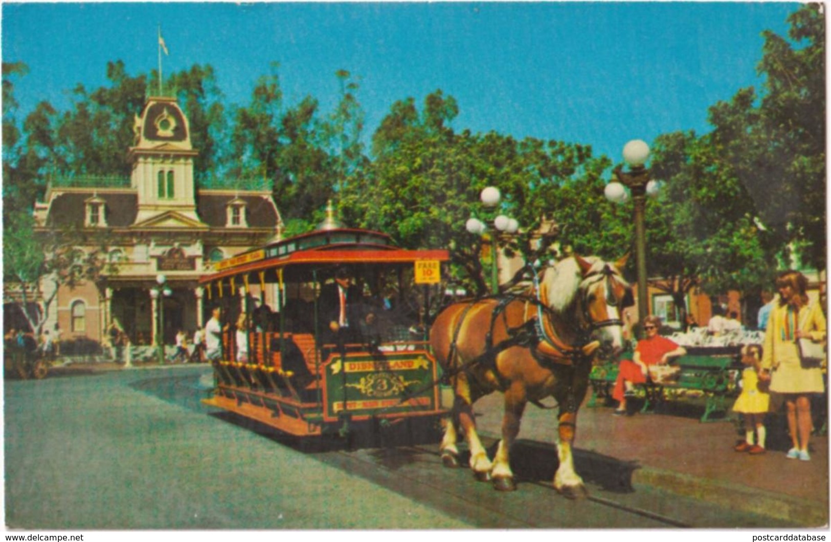 Horse Drawn Streetcar - Disneyland - Anaheim, California - & Horse, Tram - Anaheim