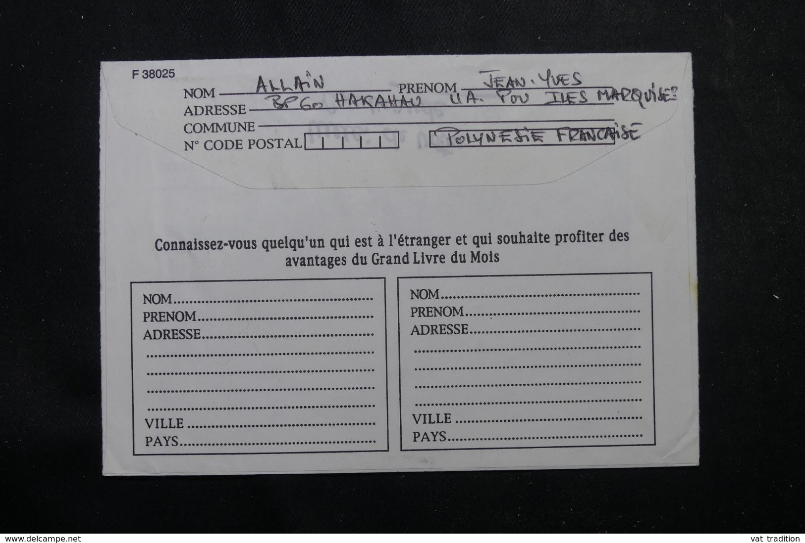 POLYNÉSIE - Affranchissement De Hakahau - Ua - Pou Sur Enveloppe Commerciale Pour La France En 1994  - L 64050 - Storia Postale