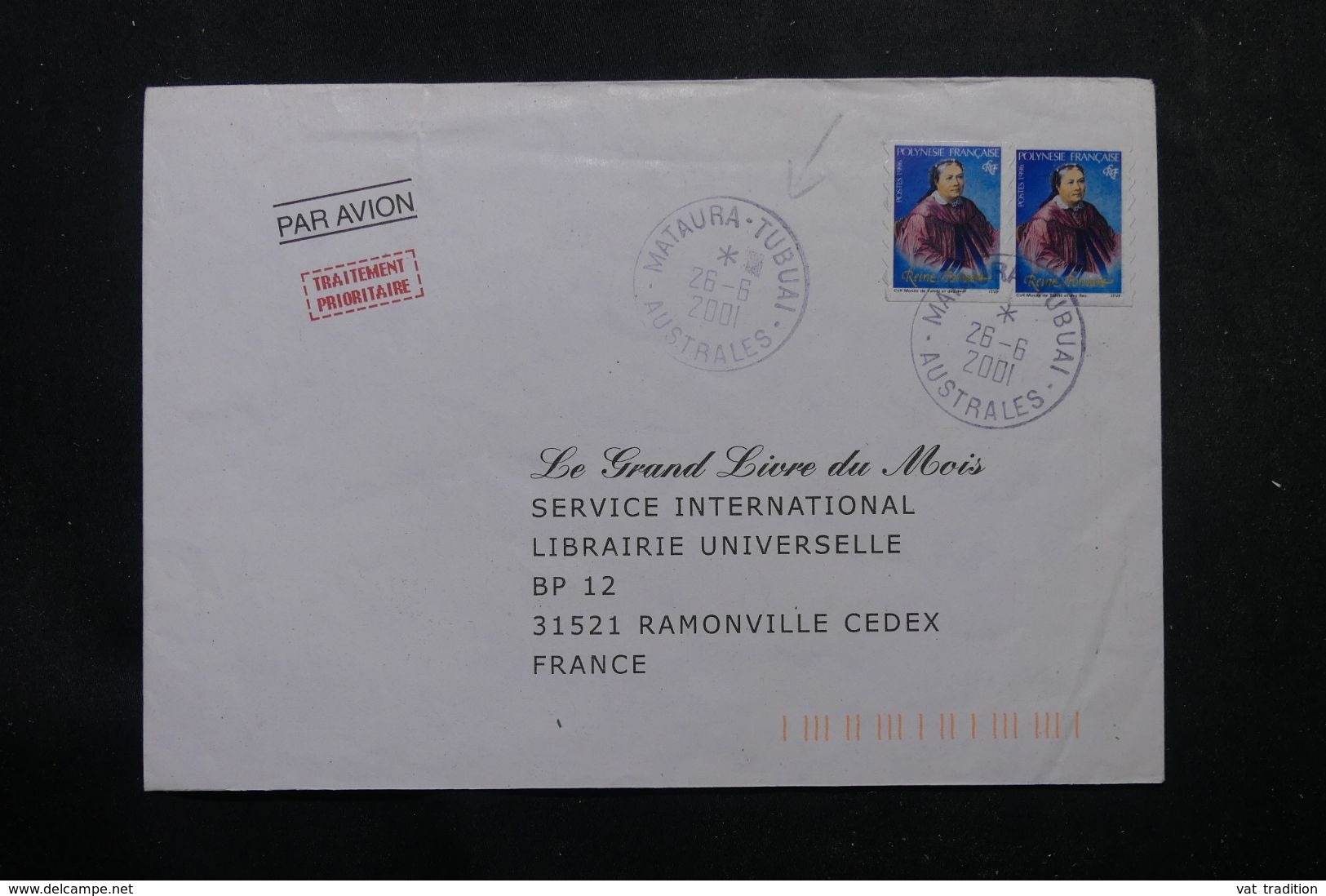 POLYNÉSIE - Affranchissement De Mataura-Tubuai Sur Enveloppe Commerciale Pour La France En 2001  - L 64051 - Storia Postale