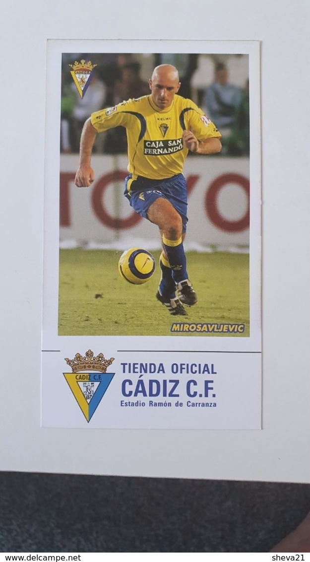 Mirosavljevic - Cadiz FC Postcard/cartolina/carte Postale - Otros & Sin Clasificación