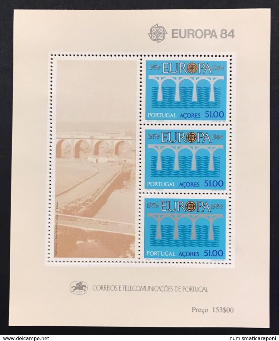 PORTOGALLO AZZORRE ACORES  FOGLIETTO EUROPA CEPT 1984 - Local Post Stamps