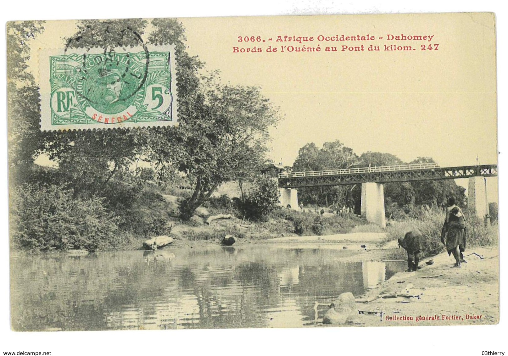 CPA DAHOMEY BORDS DE L'OUEME AU PONT DU KILOM - Dahomey