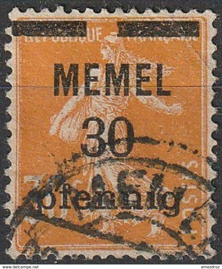 Memel 1920 N° 21 Semeuse Surchargée (E14) - Gebraucht