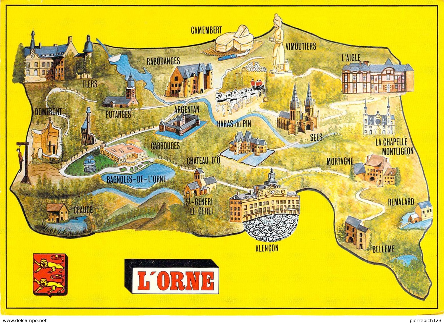 61 - L'Orne - Carte Géographique - Sonstige & Ohne Zuordnung