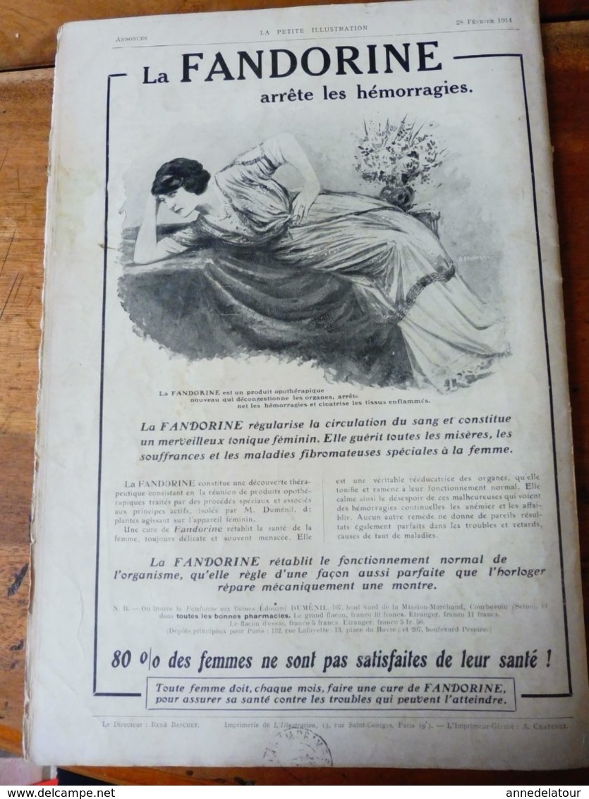 LES CINQ MESSIEURS DE FRANCFORT, De Charles Rœszler ,dont Portrait (LA PTE ILLUSTRATION 1914) Publicité: LA FANDORINE - French Authors