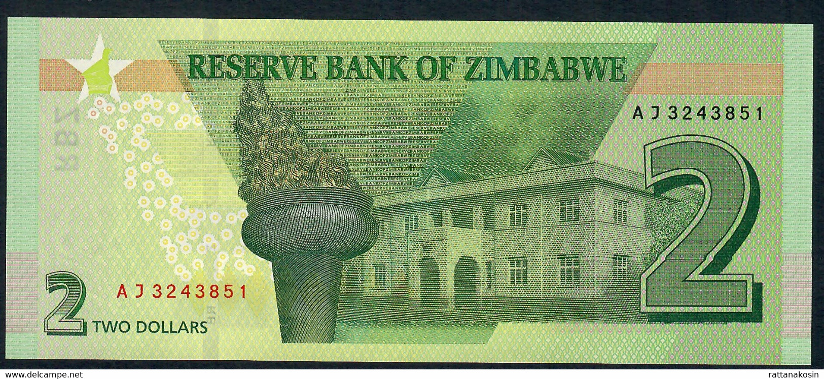 ZIMBABWE NLP 2 DOLLARS 2019 UNC. - Simbabwe