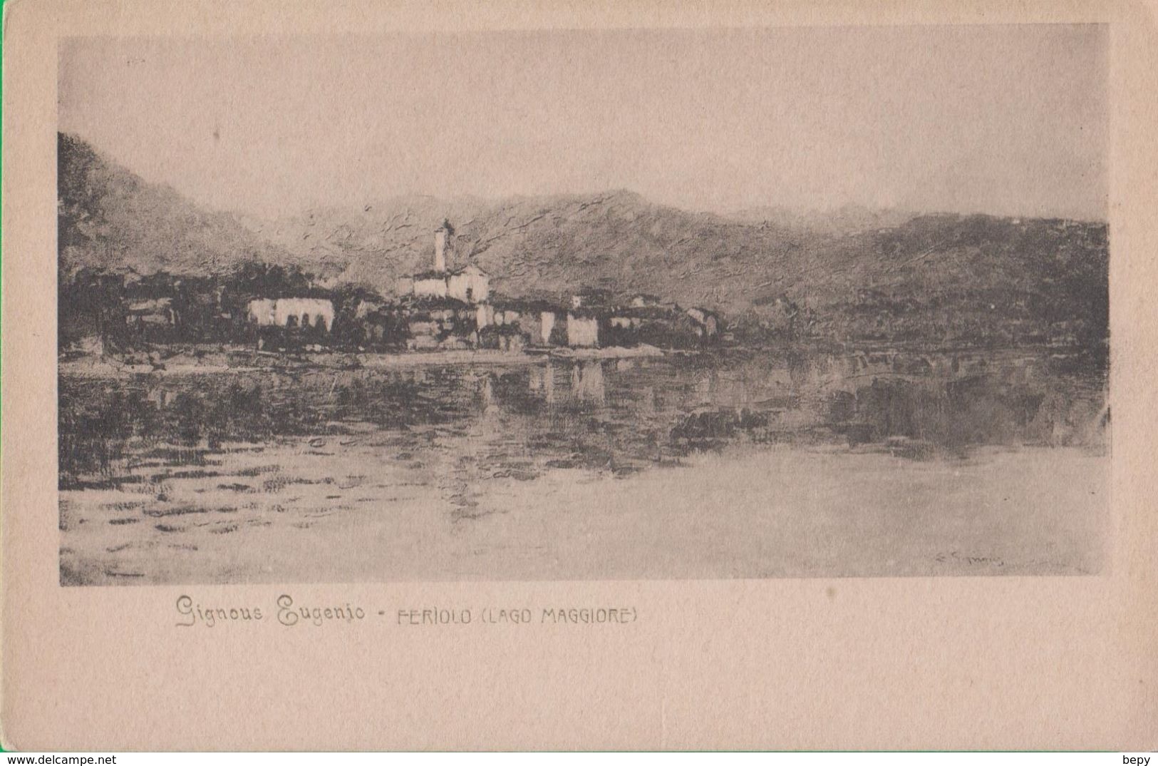 FERIOLO. Verbania. Cusio. Lago Maffiore. Pittore Gignous Eugenio.  Quadro. 6 - Verbania