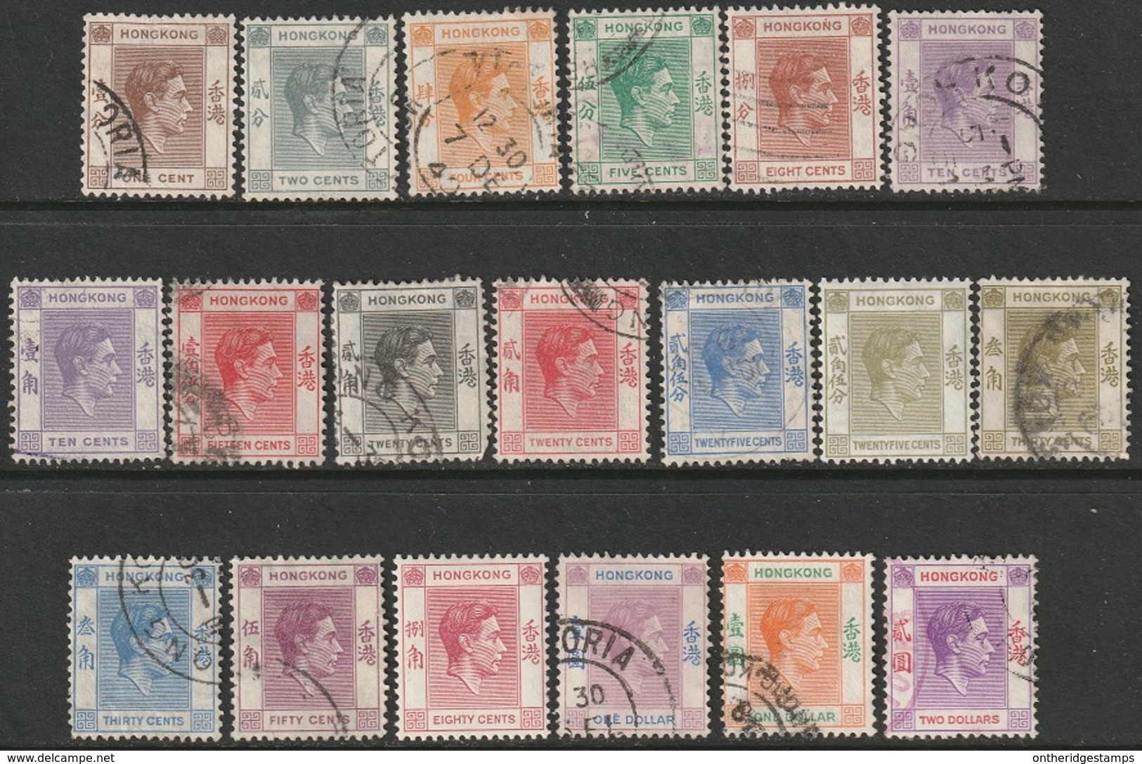 Hong Kong Sc 154-163B,164A Partial Set Mostly Used - Unused Stamps