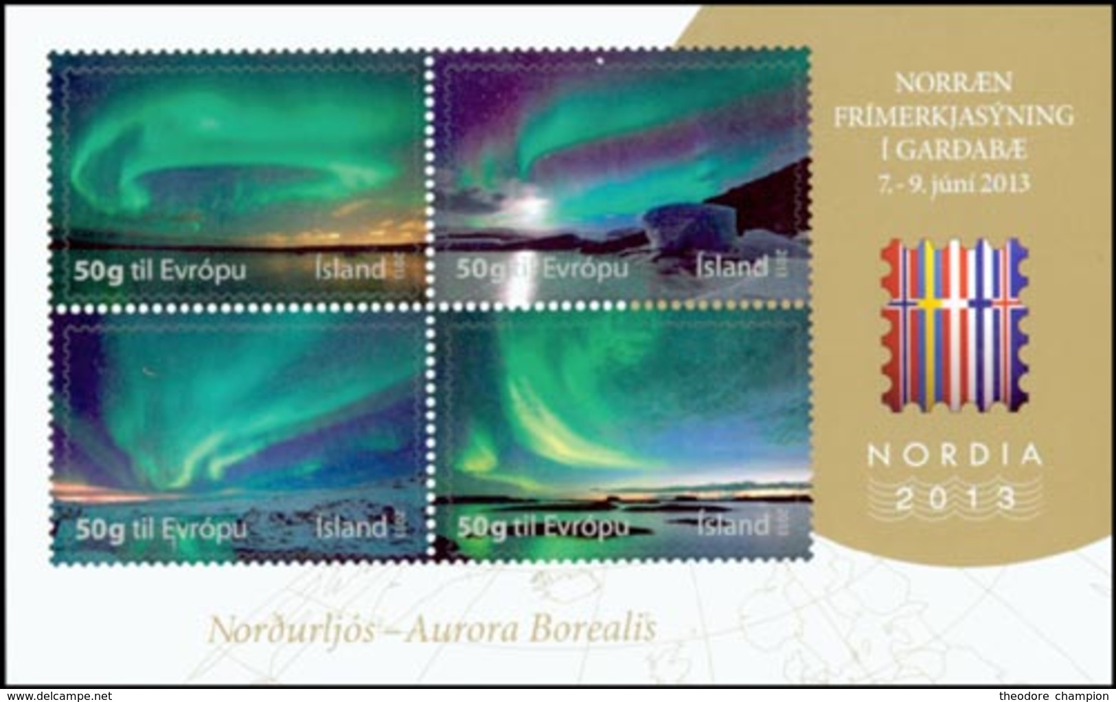 ISLANDE Bloc Adhésif Nordia 2013 Neuf ** MNH - Neufs