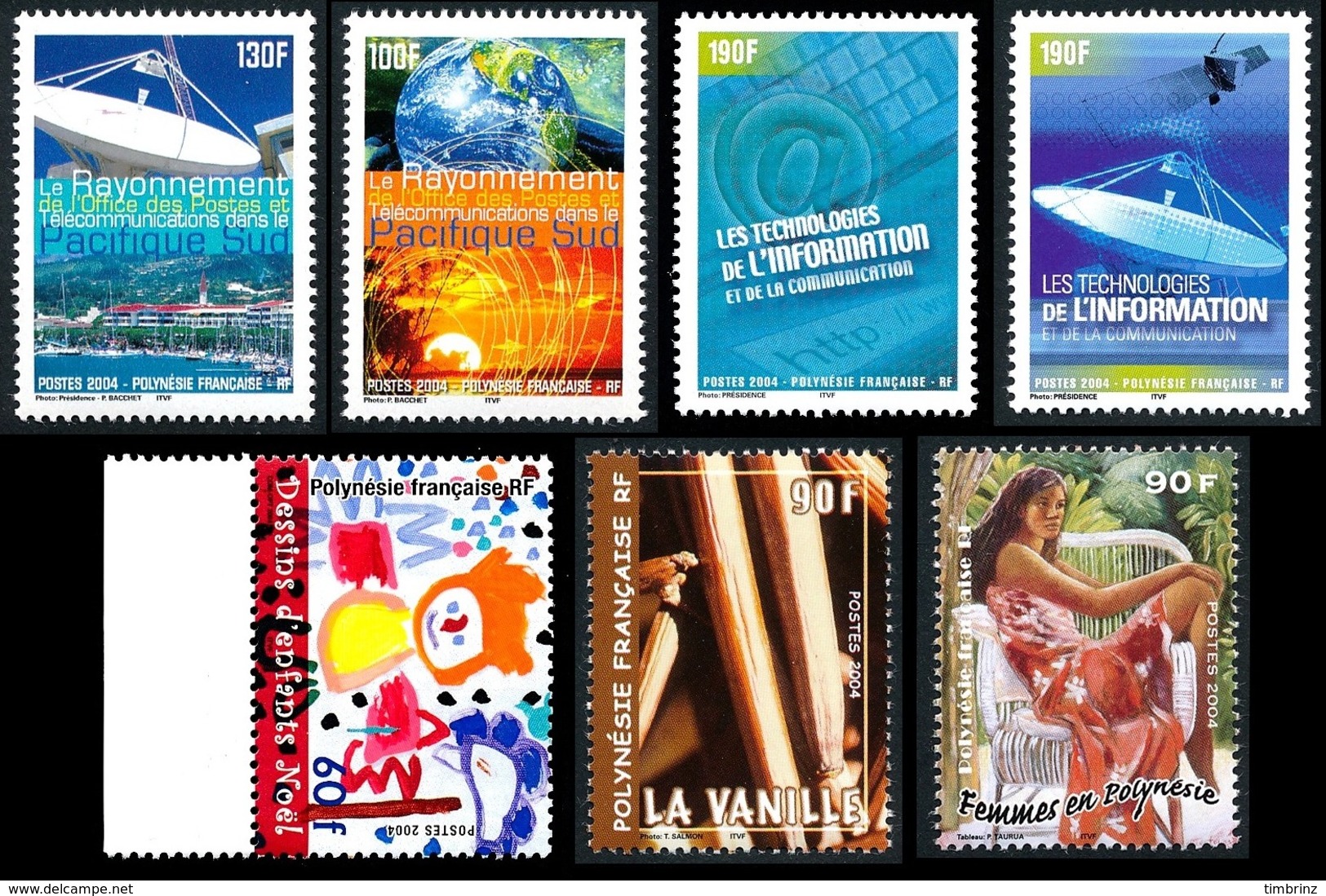 POLYNESIE Année Complète 2004 + BF (NEUF ** MNH) : Yv. 705 à 737 Dont Carnet + BF 30  (35 Tp)  ..Réf.POL25072 - Komplette Jahrgänge