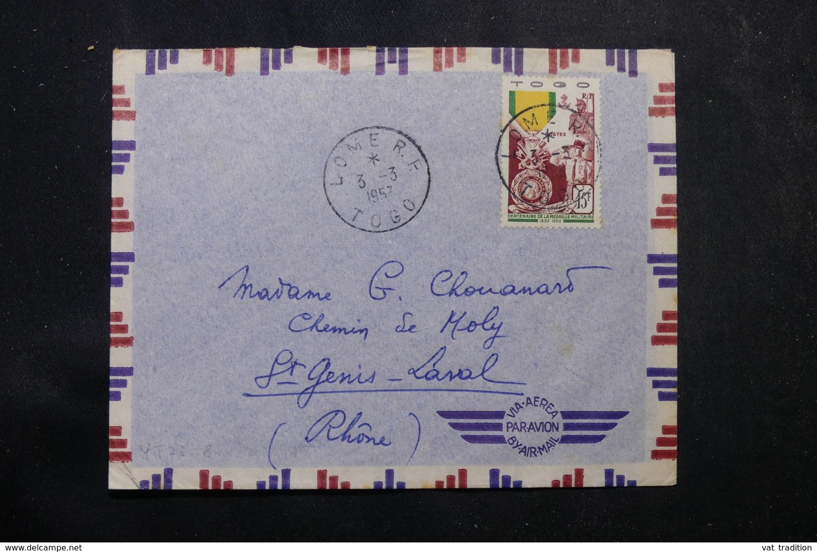 TOGO - Enveloppe Commerciale ( De Casablanca ) De Lomé Pour La France En 1953 , Affranchissement Plaisant - L 64193 - Brieven En Documenten