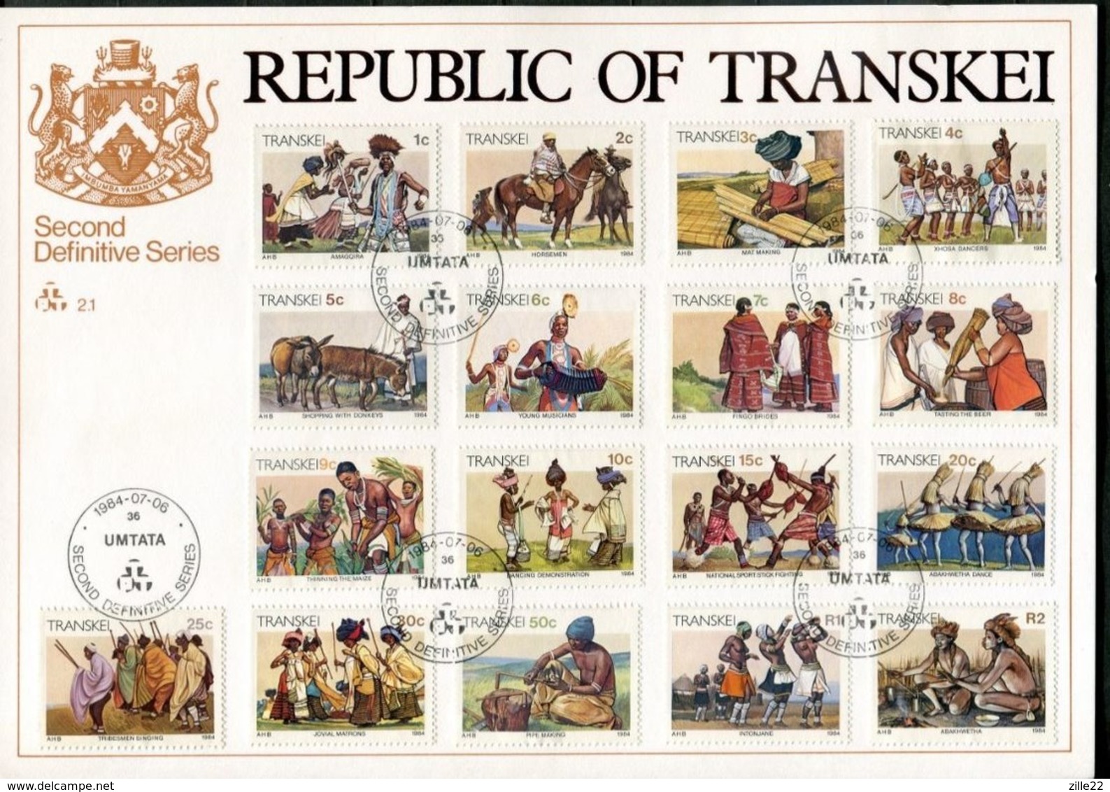 Transkei Mi# 137-54 FDC Spacial Folder - Traditional Life - Transkei