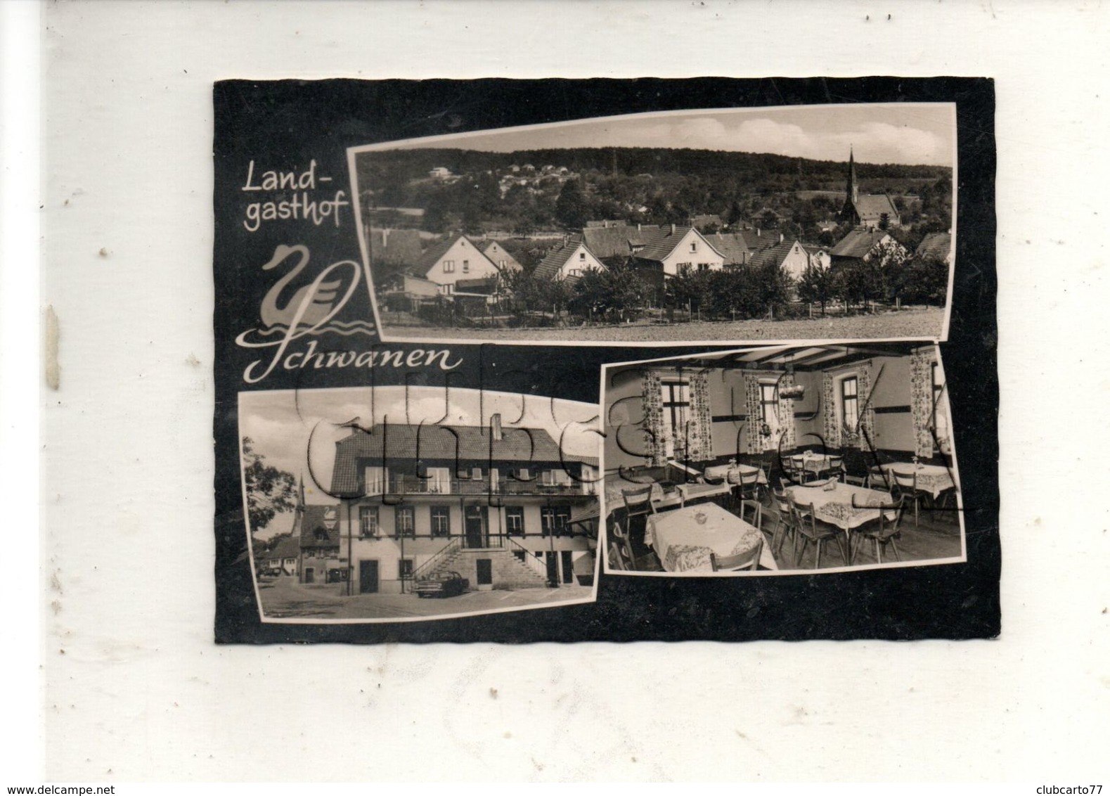 Gauangelloch (Allemagne, Bad-Wurtemberg) : 3 Blick Von Landgasthof "Schwanen" Im 1950 GF - Ettlingen