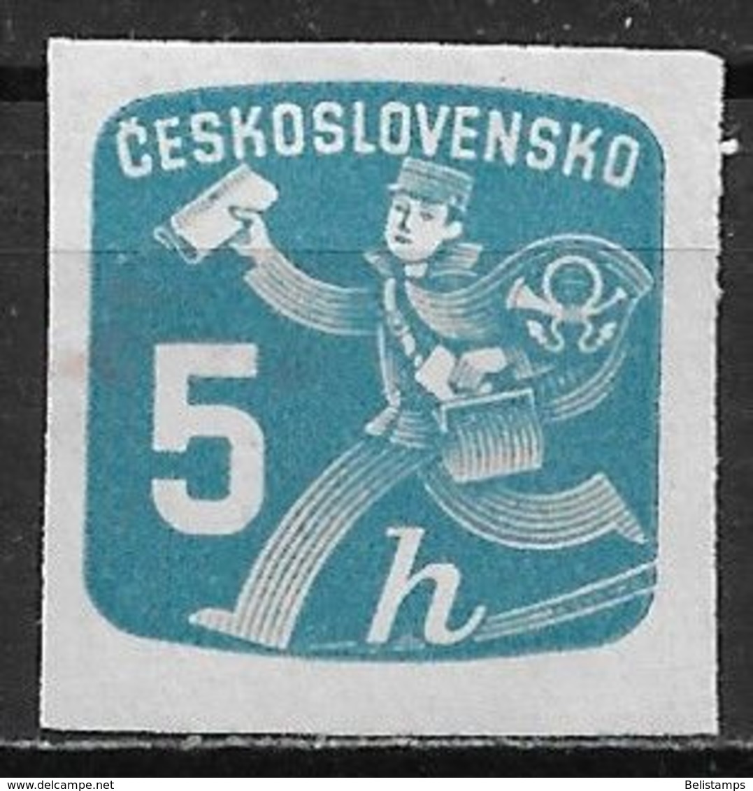 Czechoslovakia 1945. Scott #P27 (M) Newspaper Delivery Boy - Newspaper Stamps