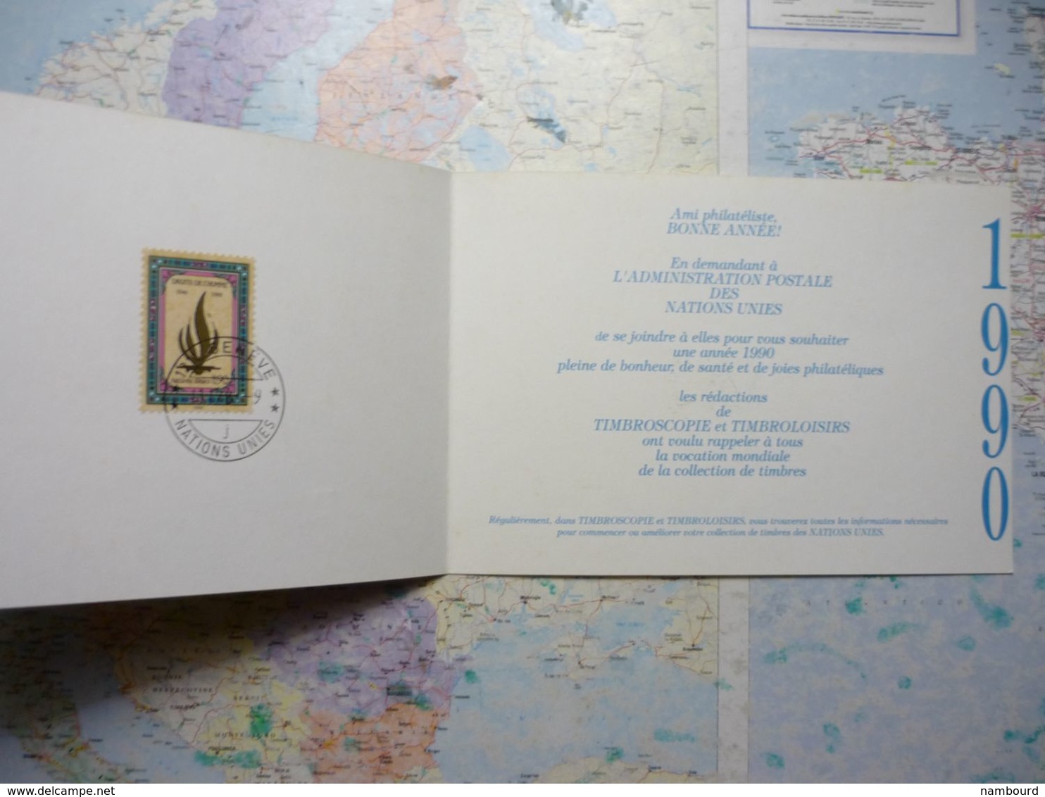 Carte De Voeux 1990 De L'administration Postale Des Nations Unies - Cartas & Documentos